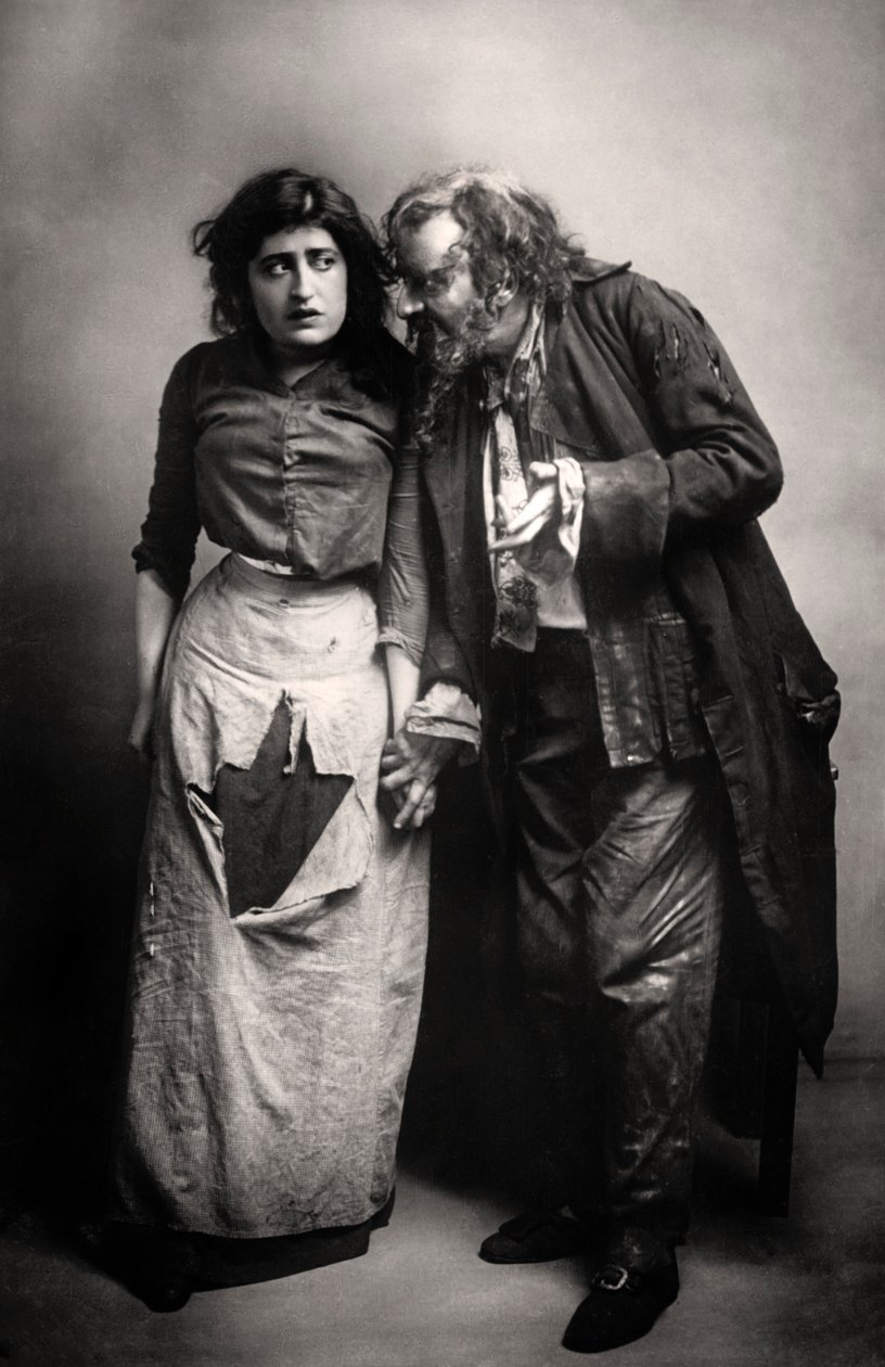 Constance Collier 1878-1955 e Herbert Beerbohm Tree 1853-1917, atores ingleses, 1906. de F. W. Burford