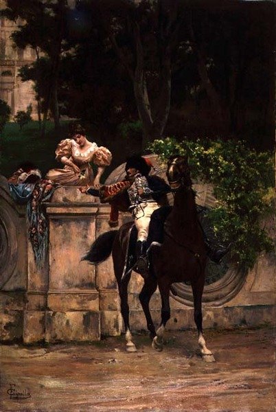 Uma Rosa Roubada (óleo sobre tela) de Fabio Cipolla