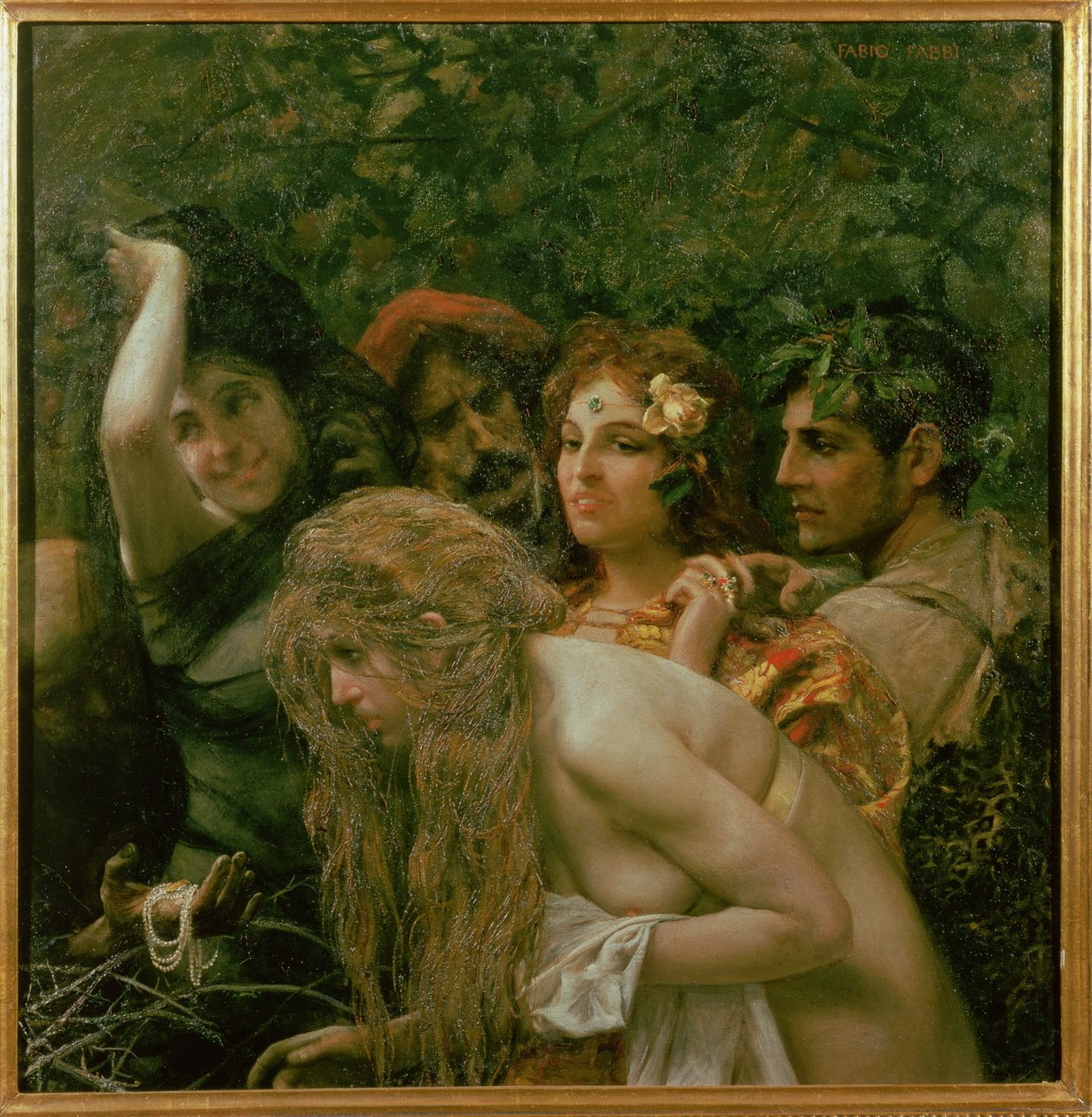 Venda da Rapariga Escrava (óleo sobre tela) de Fabio Fabbi