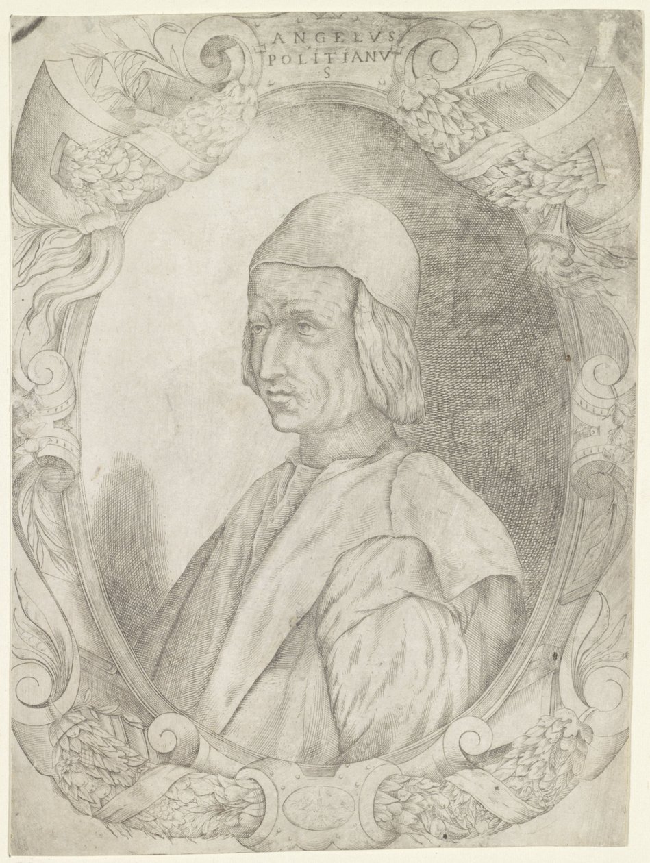 Portret van Agnolo Poliziano de Fabio Licinio