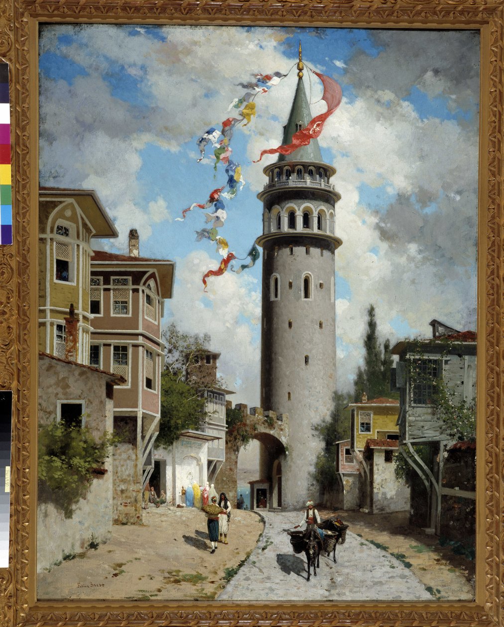 Vista da Torre Galata em Constantinopla. Pintura de Fabius Brest (1823-1900). Menção obrigatória: Fundação da coleção em relação à Provence, Marselha de Fabius Brest