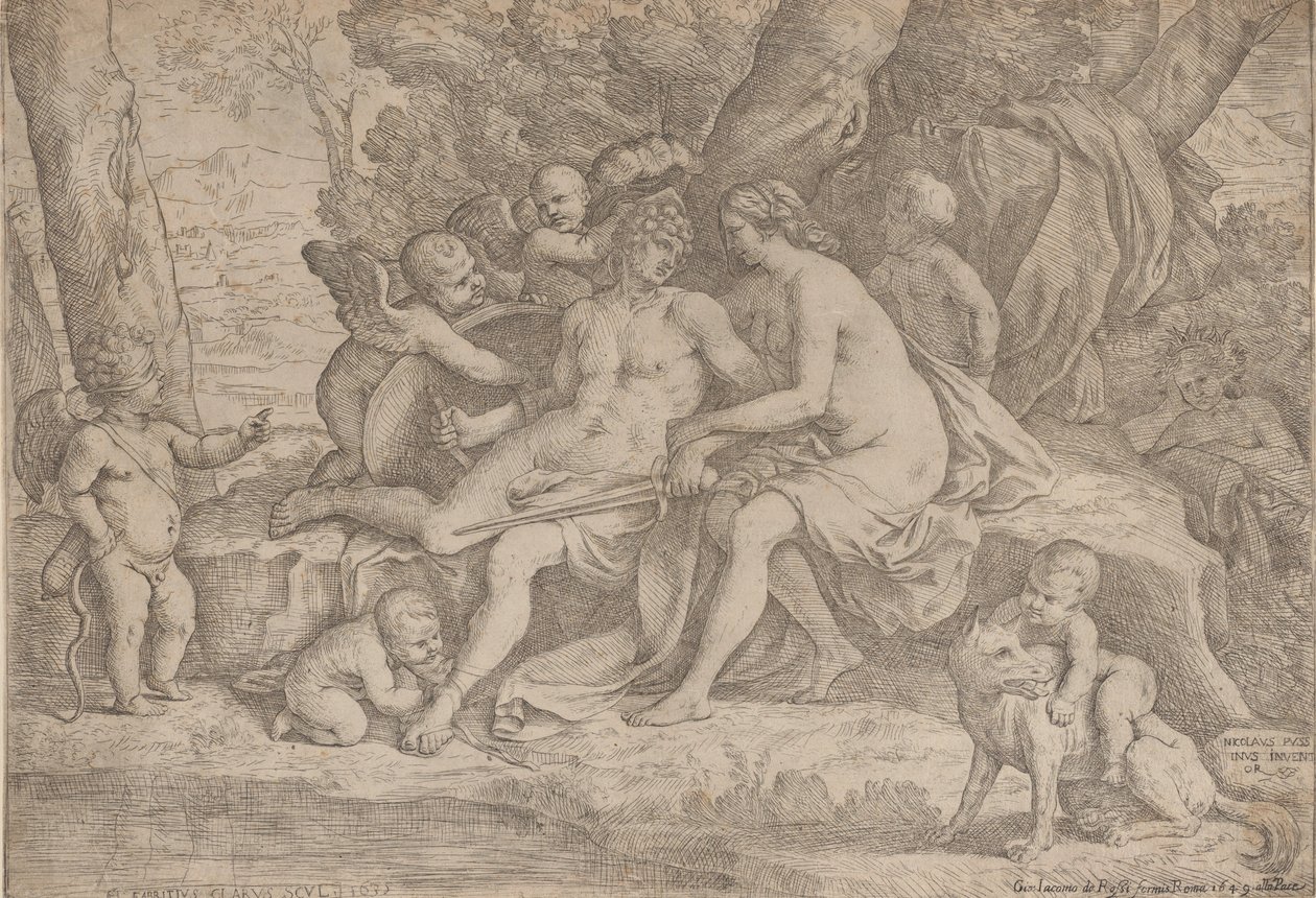 Marte e Vênus, 1635-49. de Fabrizio Chiari