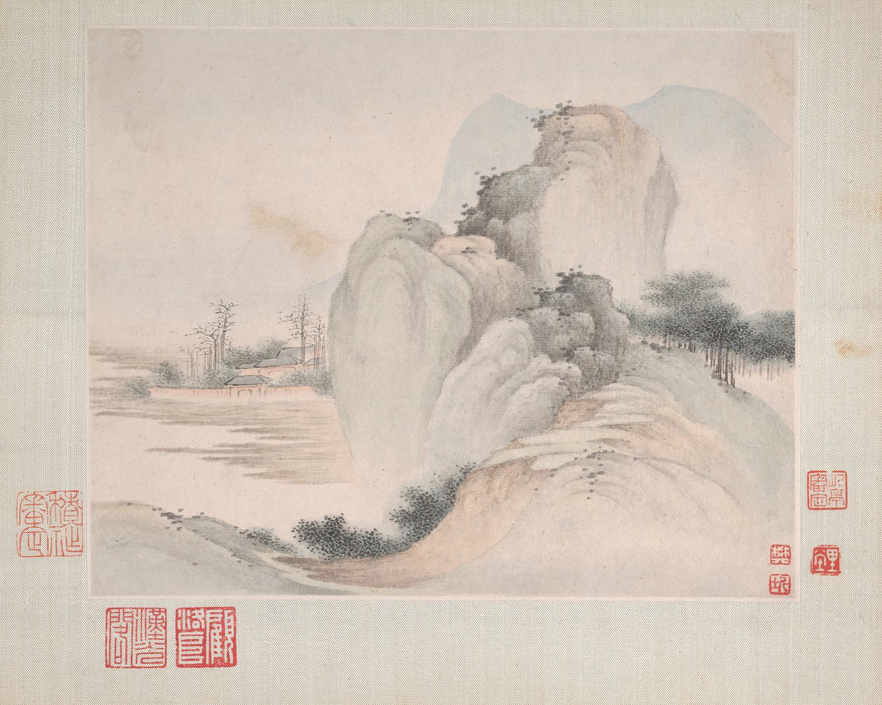 Paisagens pintadas para Yuweng, datadas de 1673. de Fan Qi