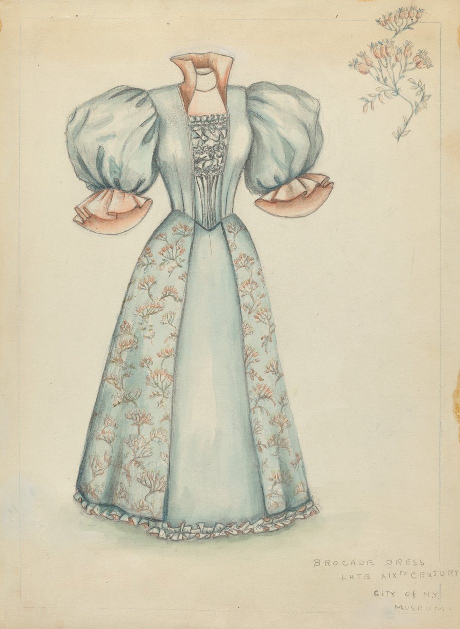 Vestido de brocado de Fanchon Larzelere