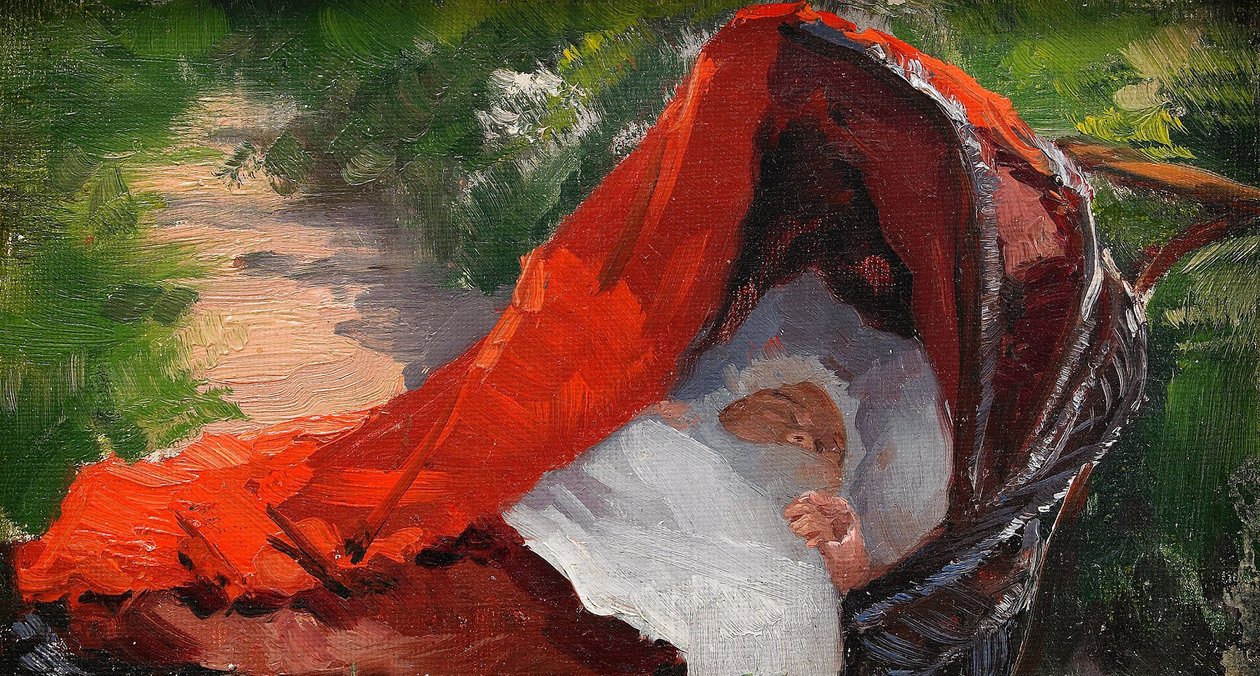 Durma tão doce - bebê no carrinho de Fanny Brate