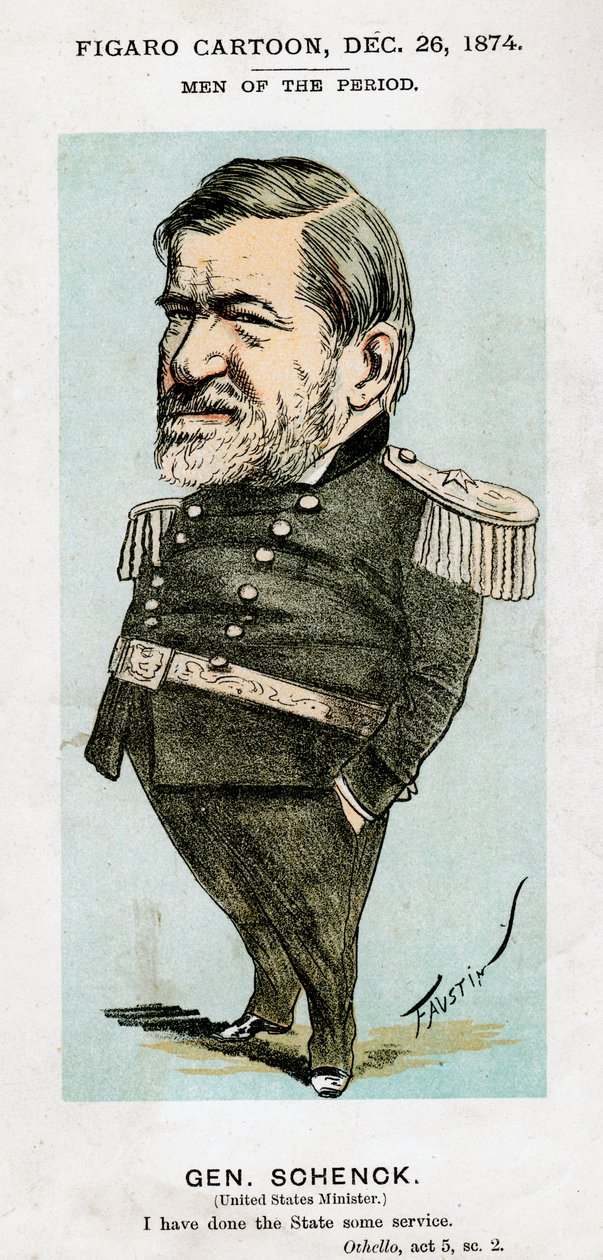 Robert C Schenck, general e diplomata do Exército dos EUA, 1874. de Faustin