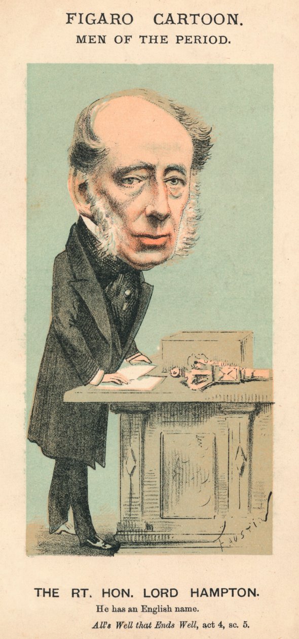 O RT. Hon. Senhor Hampton, c1870 de Faustin