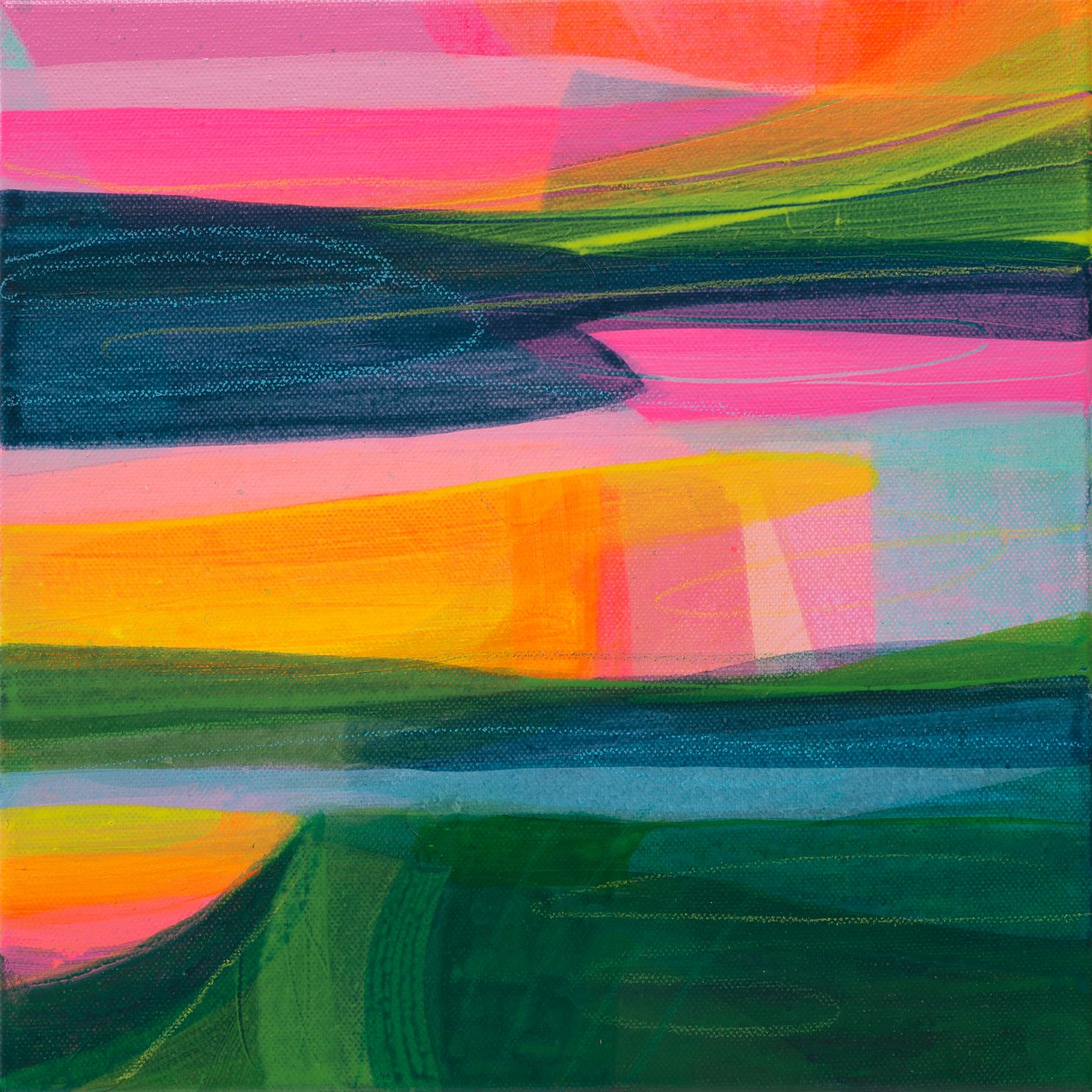 Ignite the Flames Within Ourselves, 2021 (acrílico sobre tela) de Faye Bridgwater