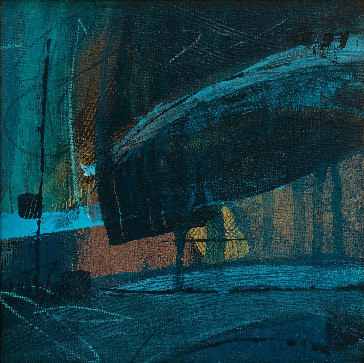 Observações e Reflexão, 2019 (acrílico uma tela) de Faye Bridgwater