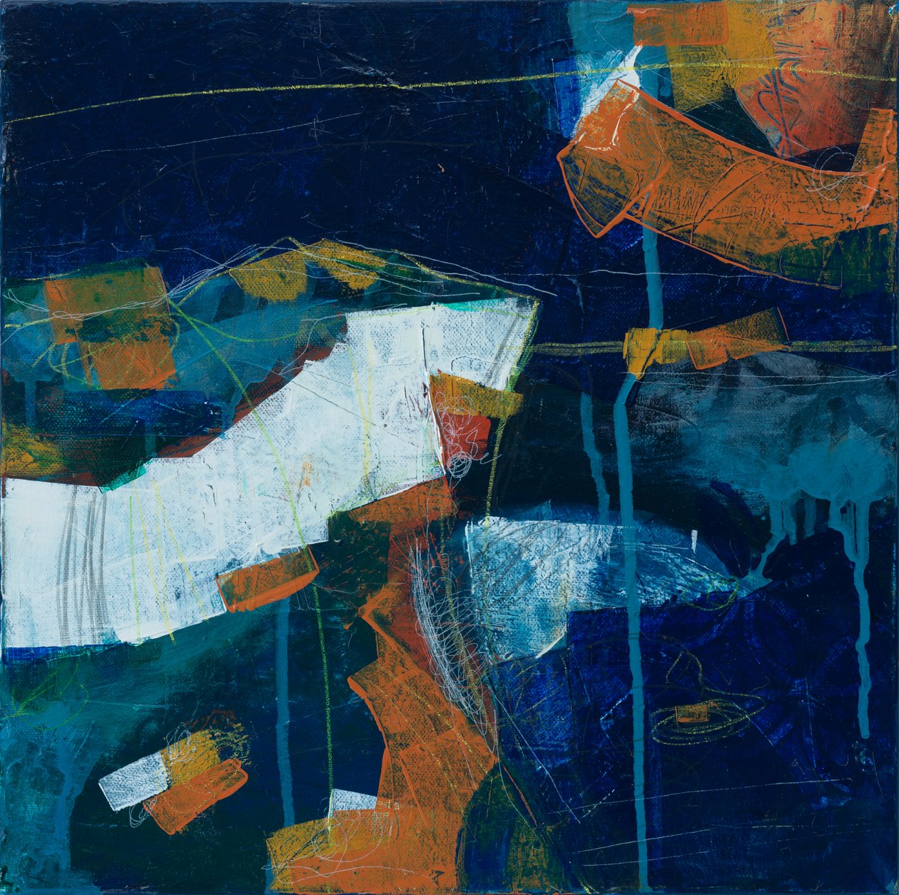 Derramando, 2018 (acrílico sobre tela) de Faye Bridgwater