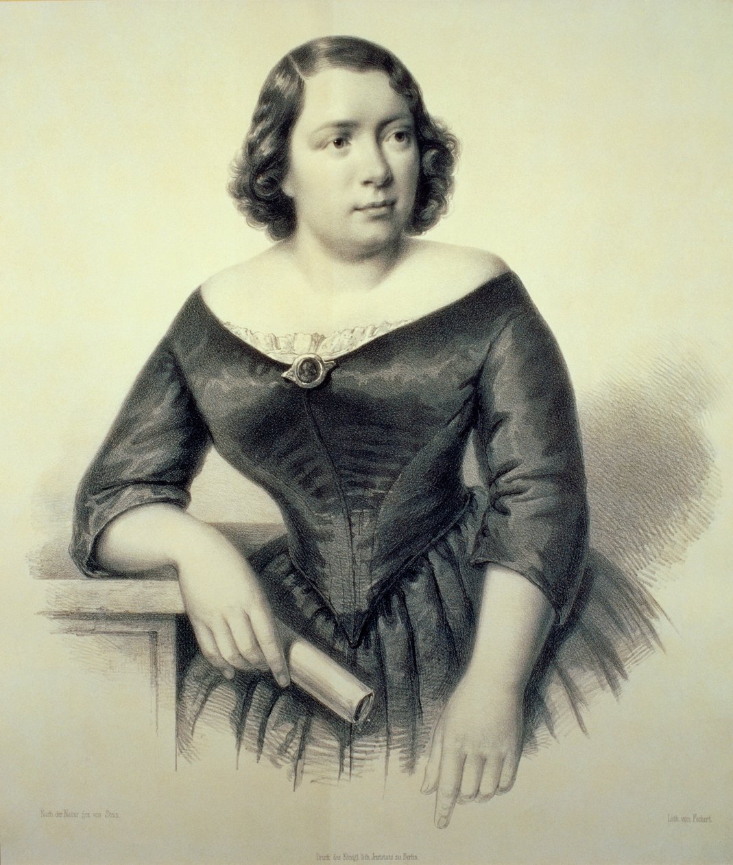 Maria Alboni - retrato do contralto italiano, 6 de março de 1823 - 23 de junho de 1894 de Feckert Feckert