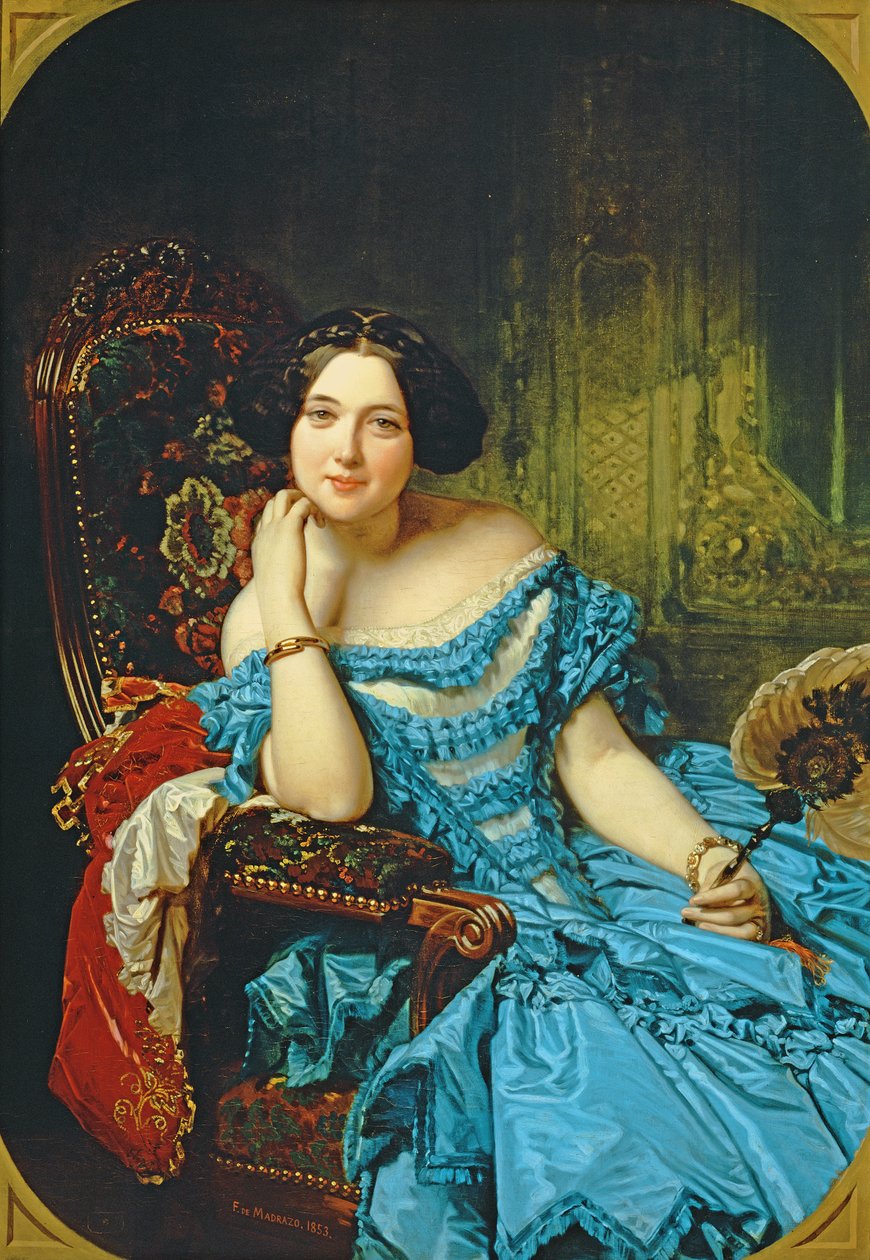 Retrato de Amália de Llano y Dotres, Condessa de Vilches, 1853 de Federico de Madrazo y Kuntz