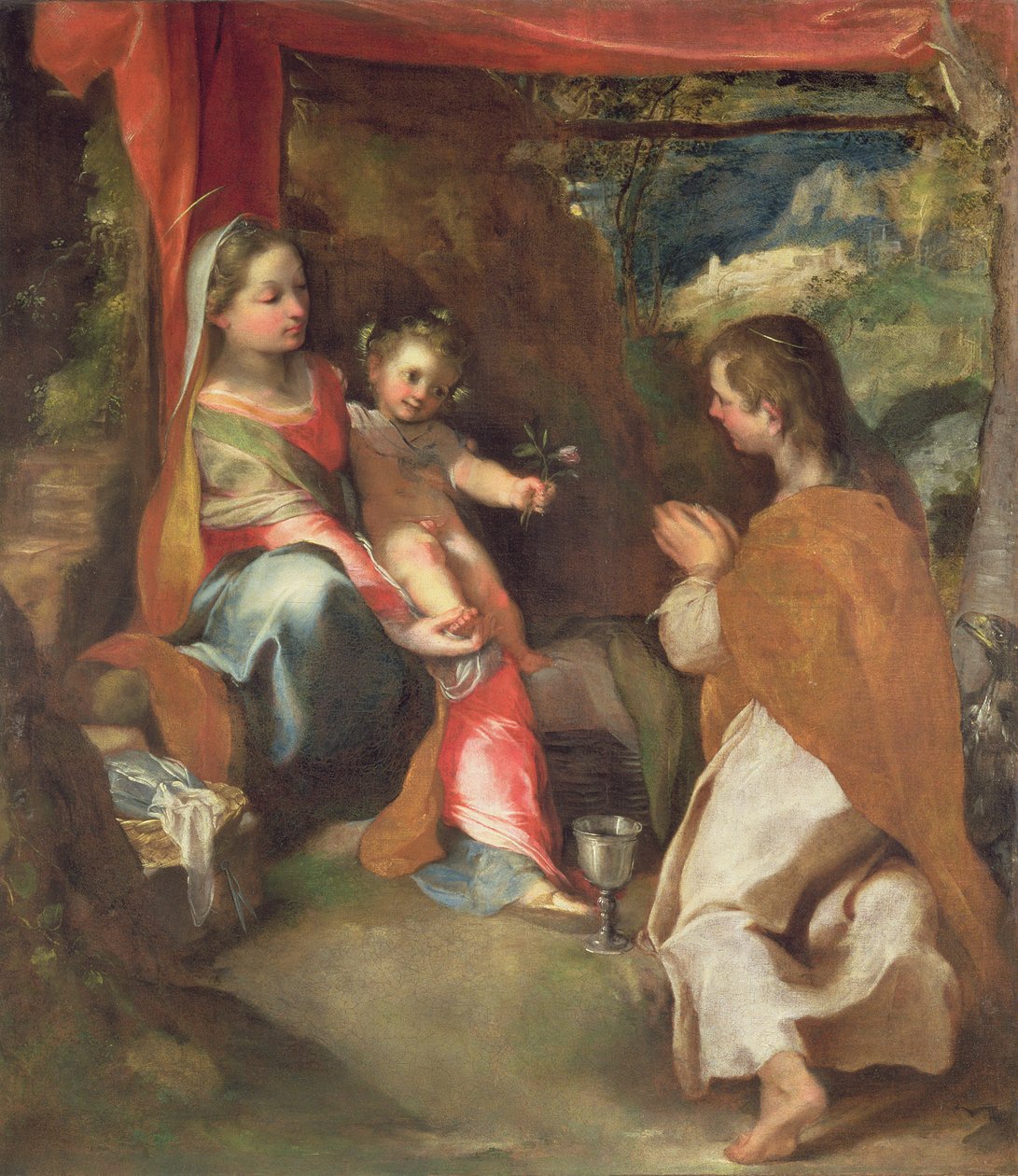 Madonna de San Giovannino com John the Evangelist de Federico Barocci