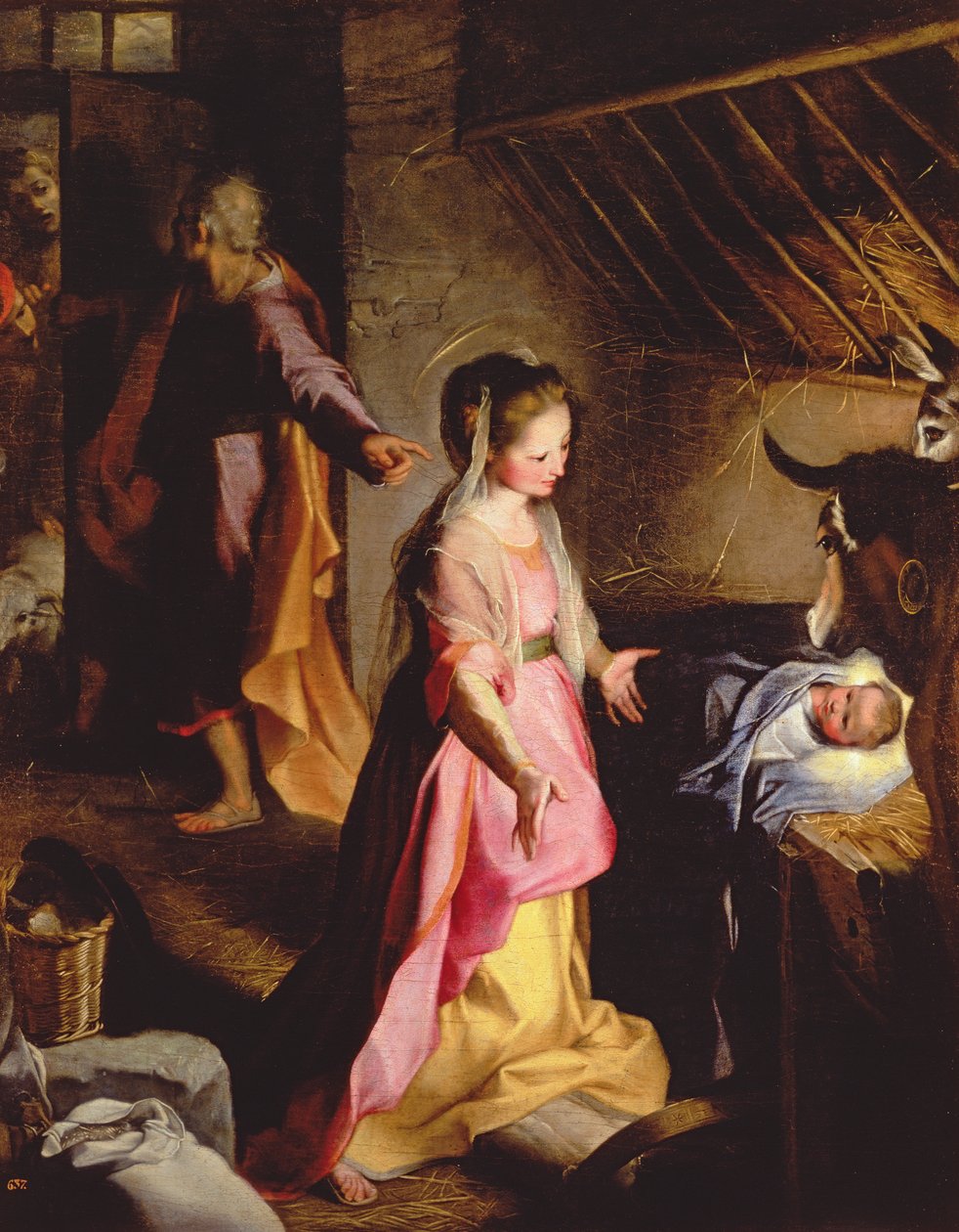 A adoração da criança, 1597 de Federico Barocci