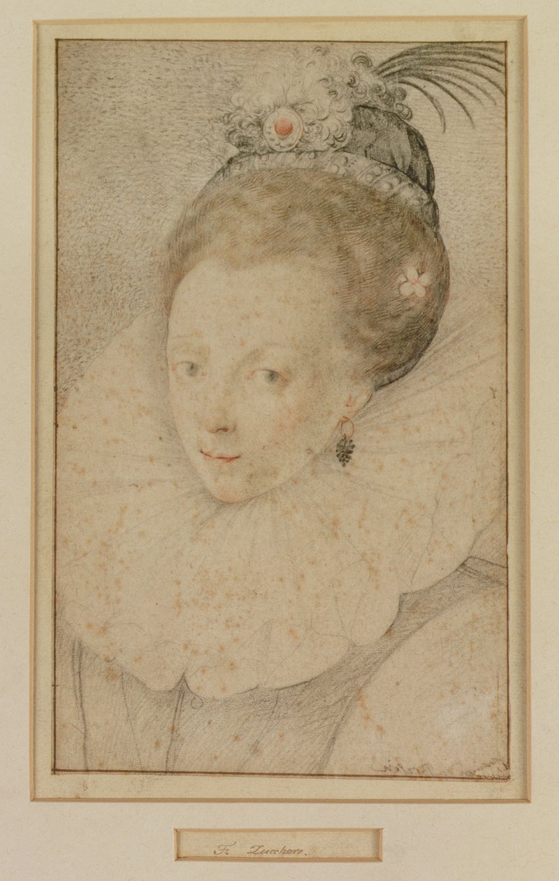 Retrato, de, rainha elizabeth, i, (1533-1603), 16º século de Federico Zuccaro