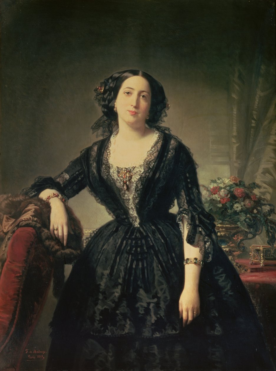 Retrato de Maria Dolores Aldama, Marquesa de Montelo, 1855 óleo sobre tela de Federico de Madrazo y Kuntz