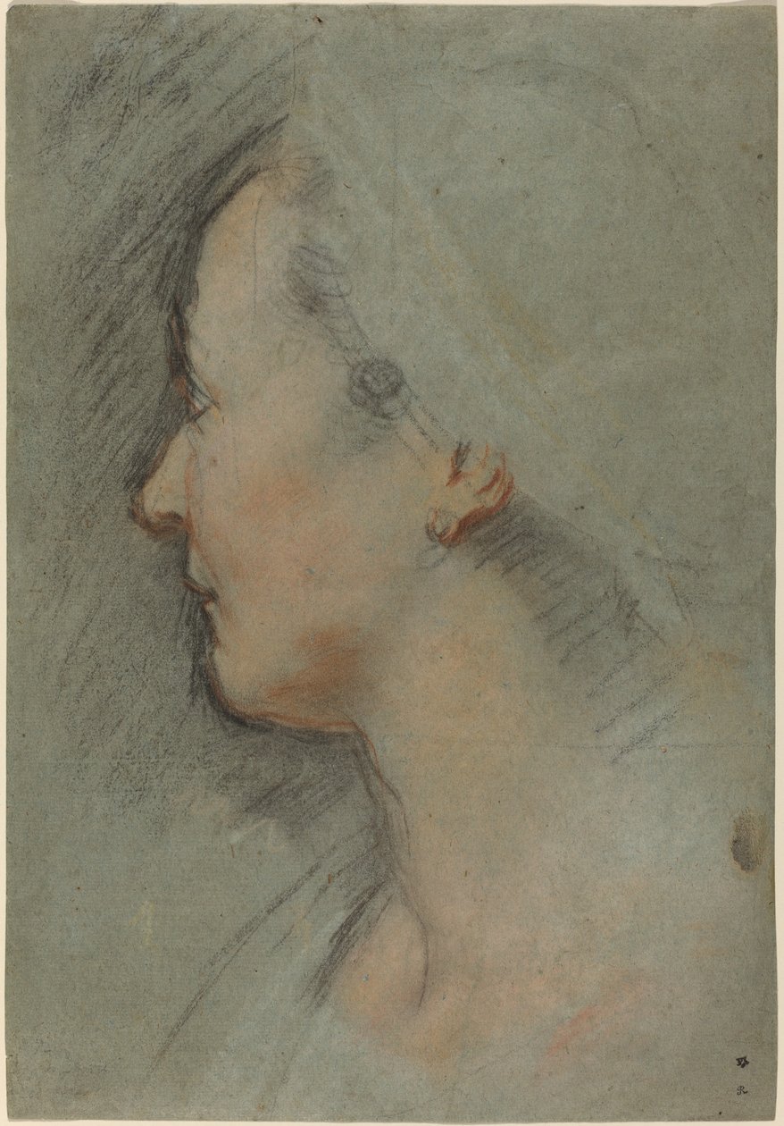 Cabeça de uma mulher de Federico Barocci