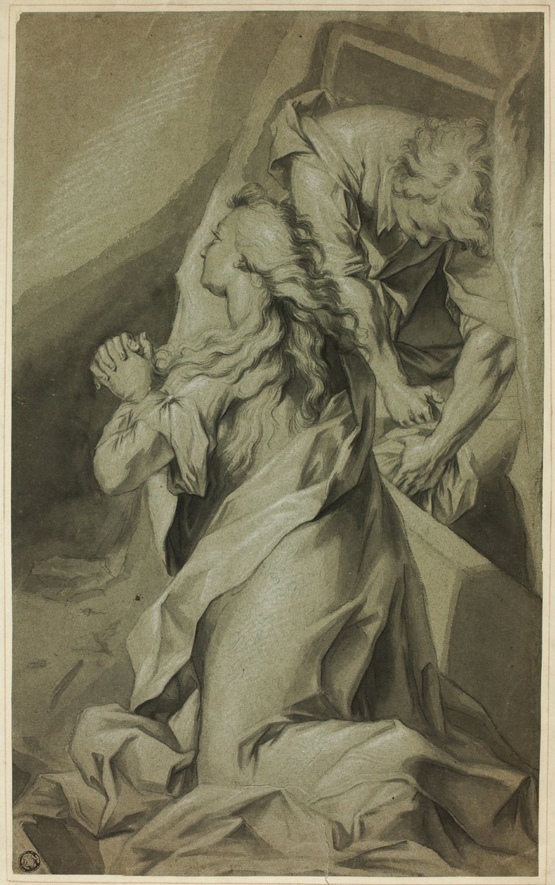 Madalena ajoelhada e atendente do túmulo de Federico Barocci