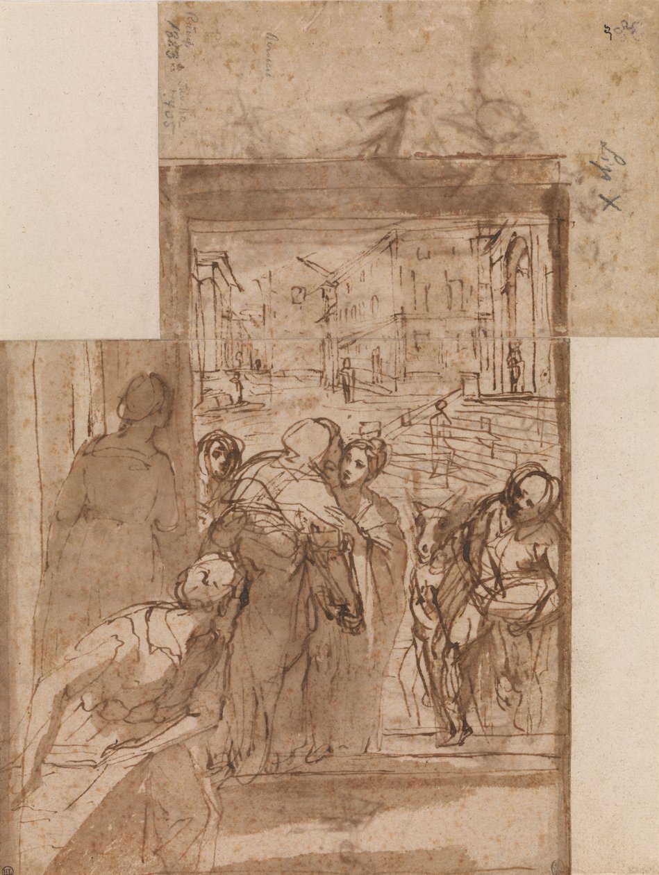 Estudo de composição para a Visita de Federico Barocci