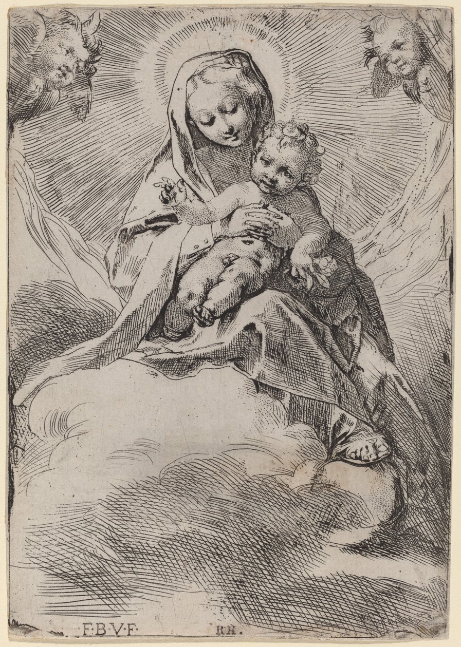 Madona nas Nuvens de Federico Barocci