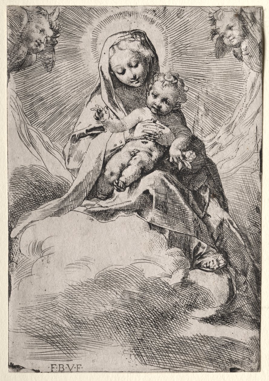 Madona nas Nuvens de Federico Barocci