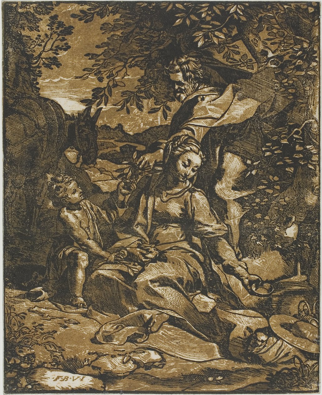 Descanso na fuga para o Egito de Federico Barocci