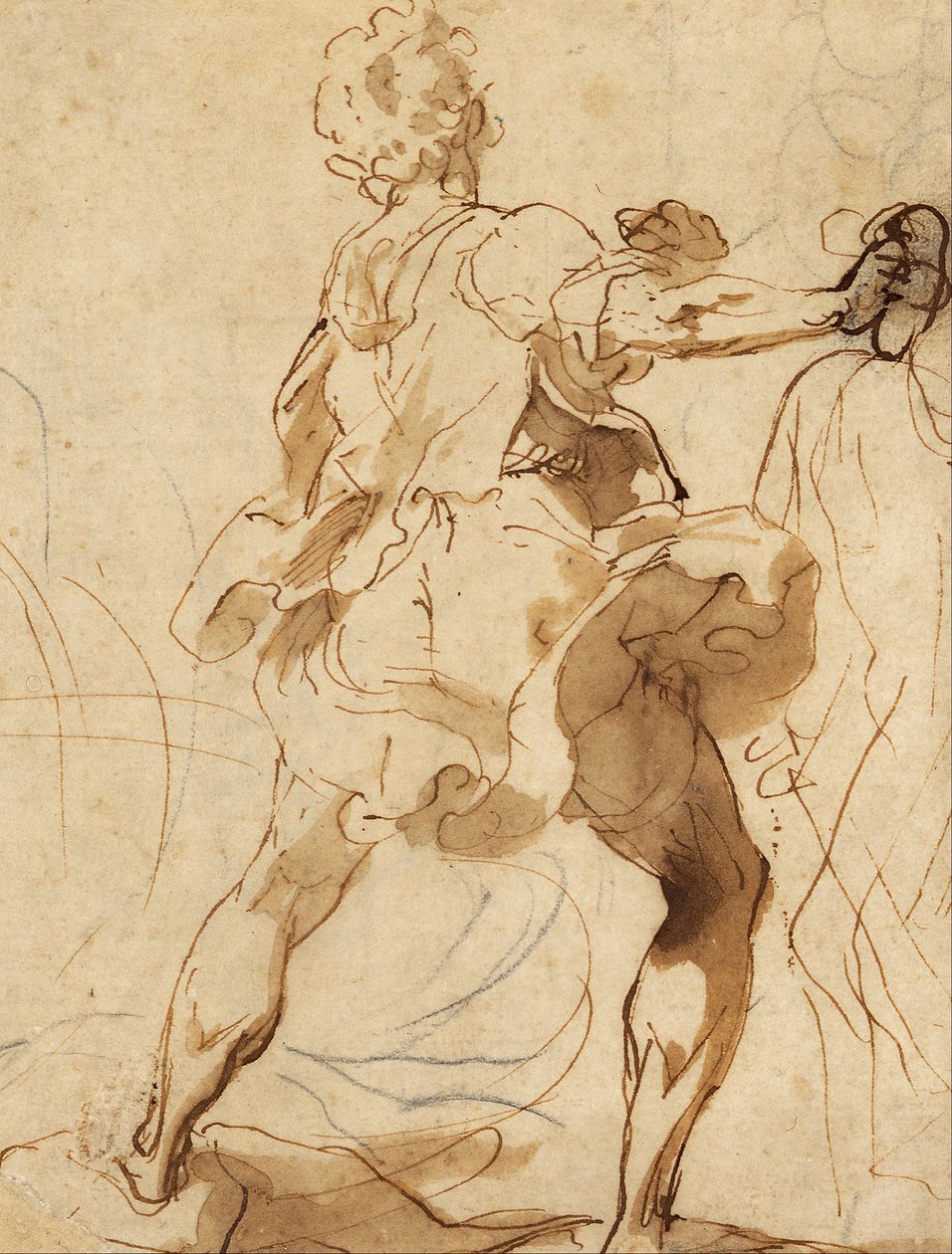 Atirador de pedras para o martírio de São Vitalis de Federico Barocci