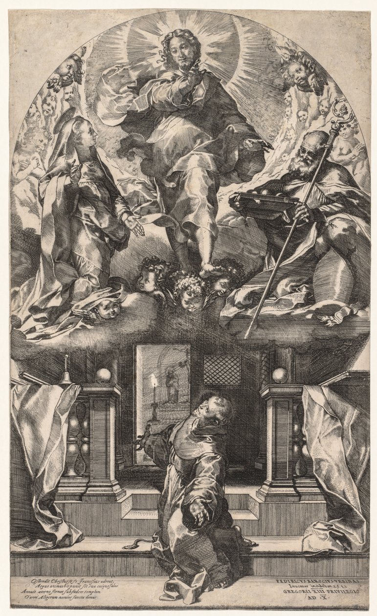 A visão de São Francisco, 1581. de Federico Barocci