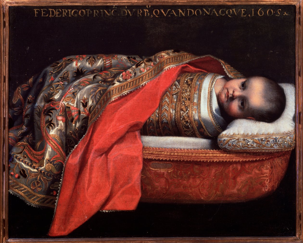 Retrato de Federico Ubaldo della Rovere, Duque de Urbino (infantil) - Pintura de Federico Fiori Barocci or Baroccio