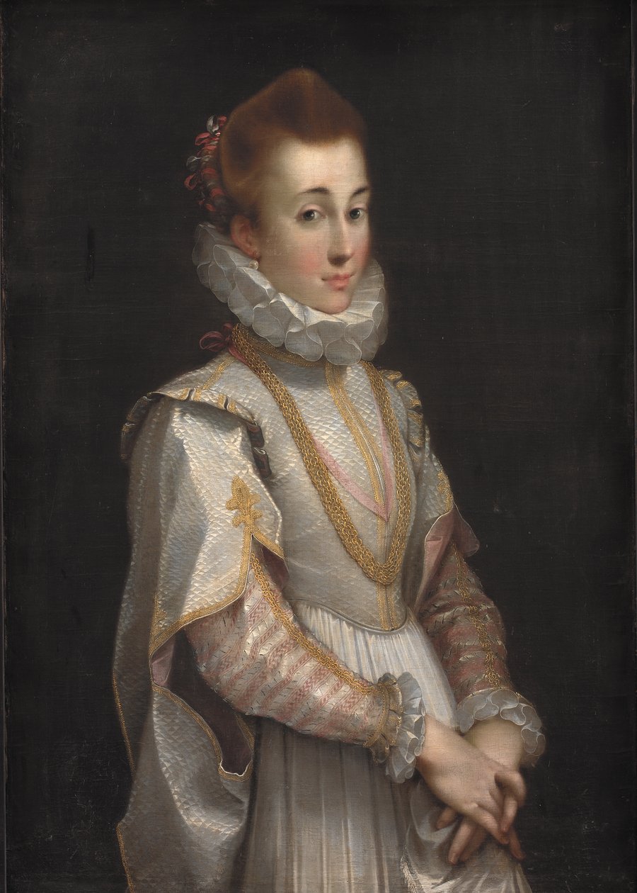 Retrato de uma jovem senhora, c.1600 (óleo sobre tela) de Federico Fiori Barocci or Baroccio