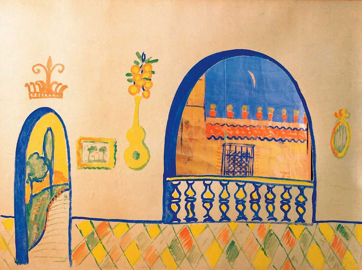 Desenho de Federico Garcia Lorca (1898-1936) para a decoração do guignol do teatro de Federico Garcia Lorca