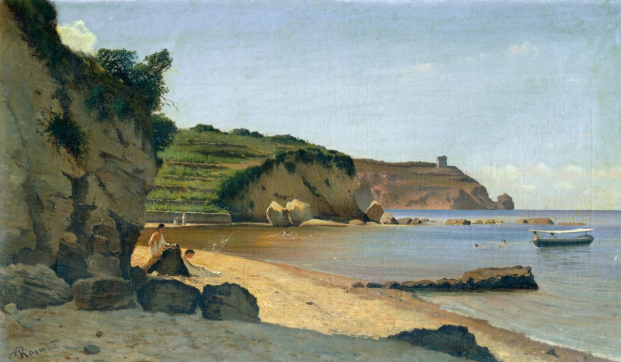 Marina Sul, de Federico Rossano (1835-1912), óleo sobre tela, 34x59 cm. de Federico Rossano
