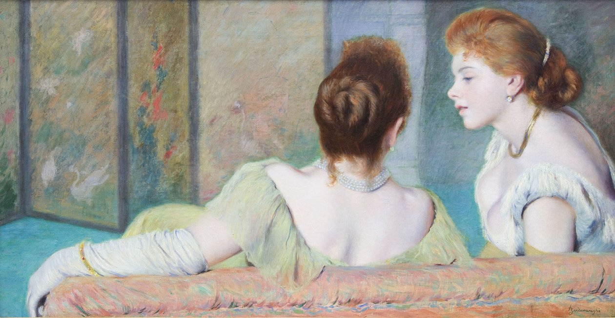 Francês:  Causerie
Italiano: Sul divano de Federico Zandomeneghi