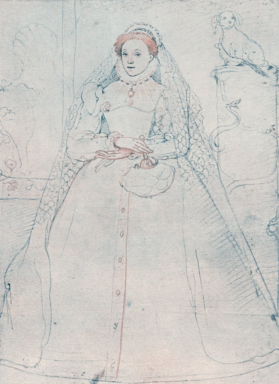 Elizabeth I, rainha da Inglaterra e Irlanda, 1575 de Federico Zuccaro