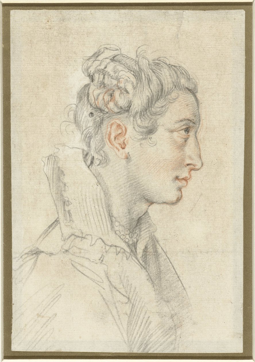 Retrato de uma jovem desconhecida no perfil de Federico Zuccaro