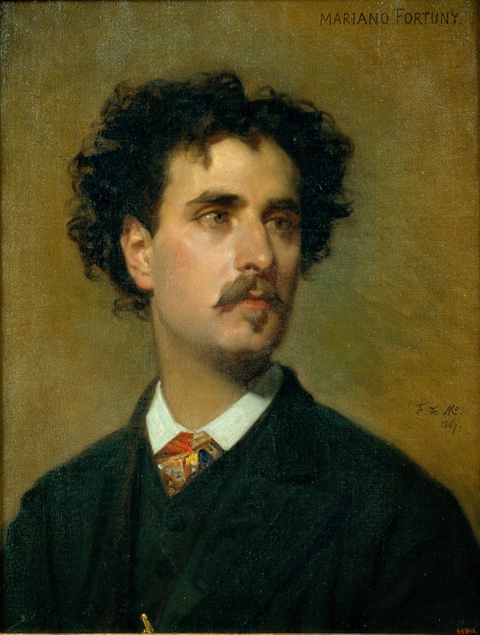 Retrato de Mariano Fortuny y Madrazo (1871-1949) - Pintura de Federico de Madrazo y Kuntz (1815-1894) - 1867 - Óleo sobre tela - 54x42.5 - Museu Nacional d