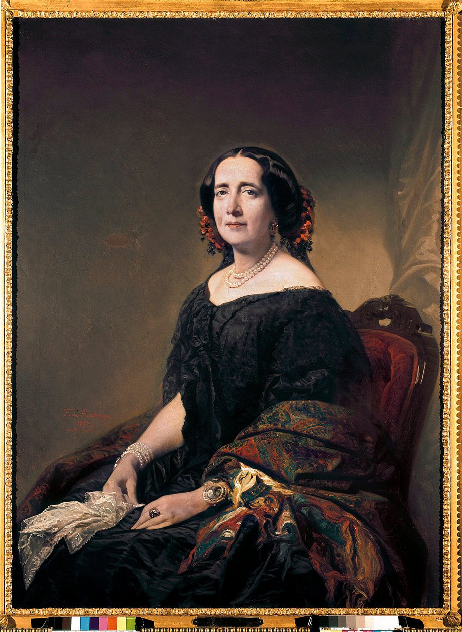 Retrato da mulher cubana de letras Gertrudis Gomez de Avellaneda de Federico de Madrazo y Kuntz