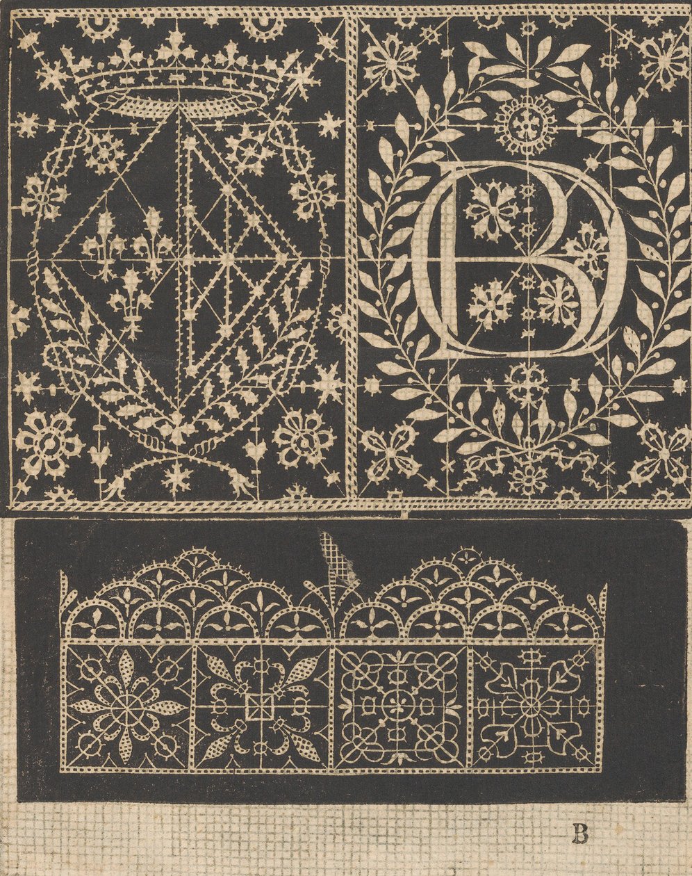 As segundas obras e invenções sutis de lingerie de Lord Federic de Vinciolo V..., 1603. de Federico de Vinciolo