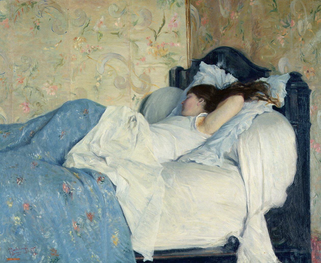 Na cama de Federigo Zandomeneghi