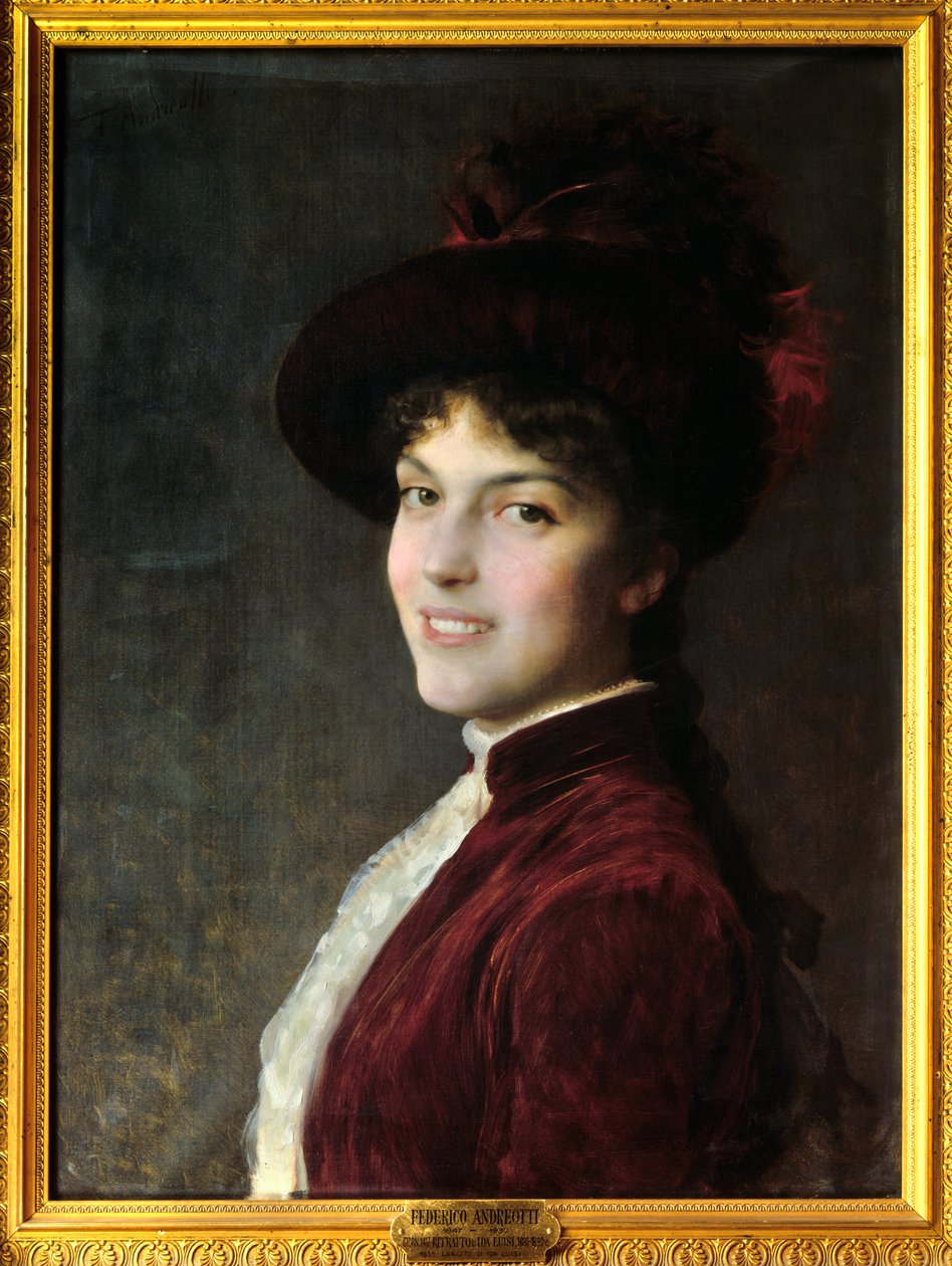 Retrato de Ida Louise Pintura de Federico Andreotti (1847-1930) 1880 Florença, Museu de Arte Moderna de Federigo Andreotti