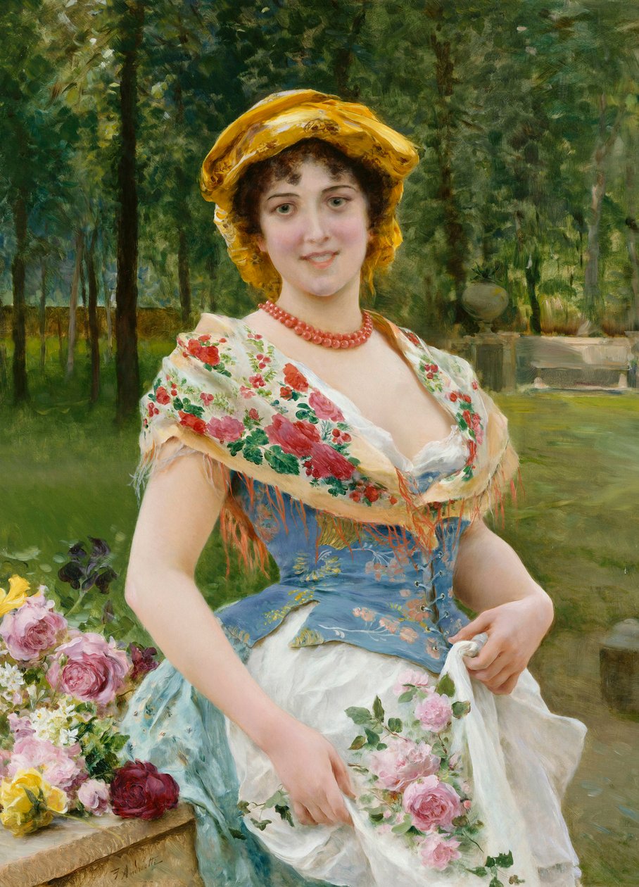 Celebração de Rosa (óleo sobre tela) de Federigo Andreotti