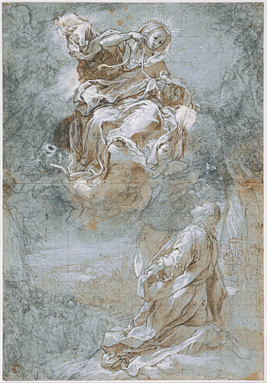 O milagre do cinturão sagrado, ca 1600-1610 de Federigo Barocci