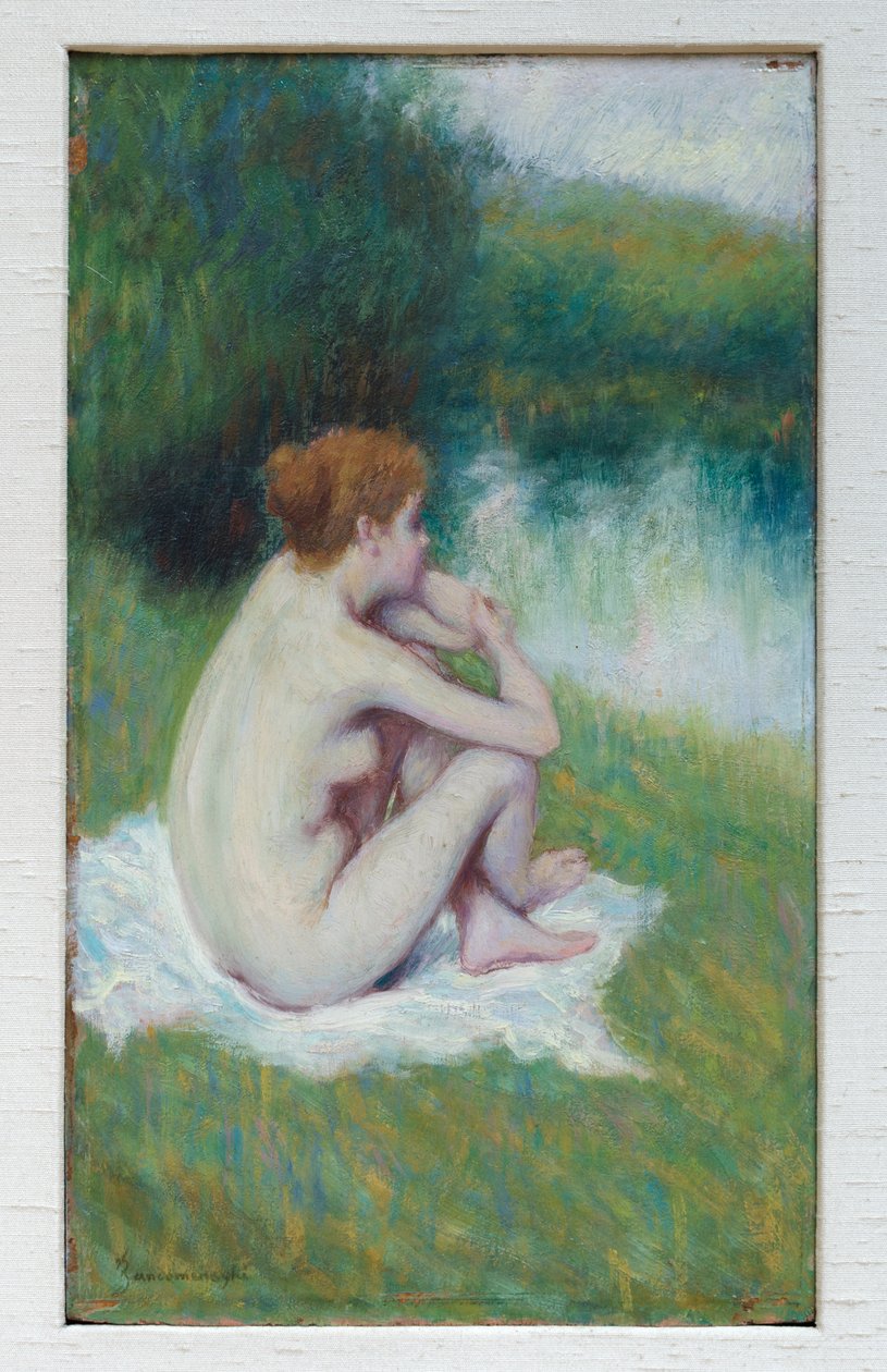 Depois do banho, c.1886-90 (óleo sobre painel) de Federigo Zandomeneghi