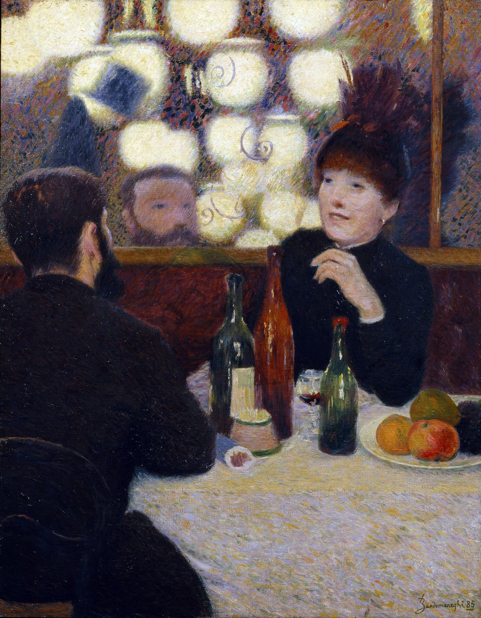 No Café de la Nouvelle Athenes ( retrato de Suzanne Valadon de Federigo Zandomeneghi