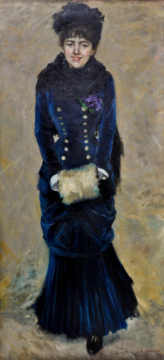 Dama com cachecol ou Violettes d