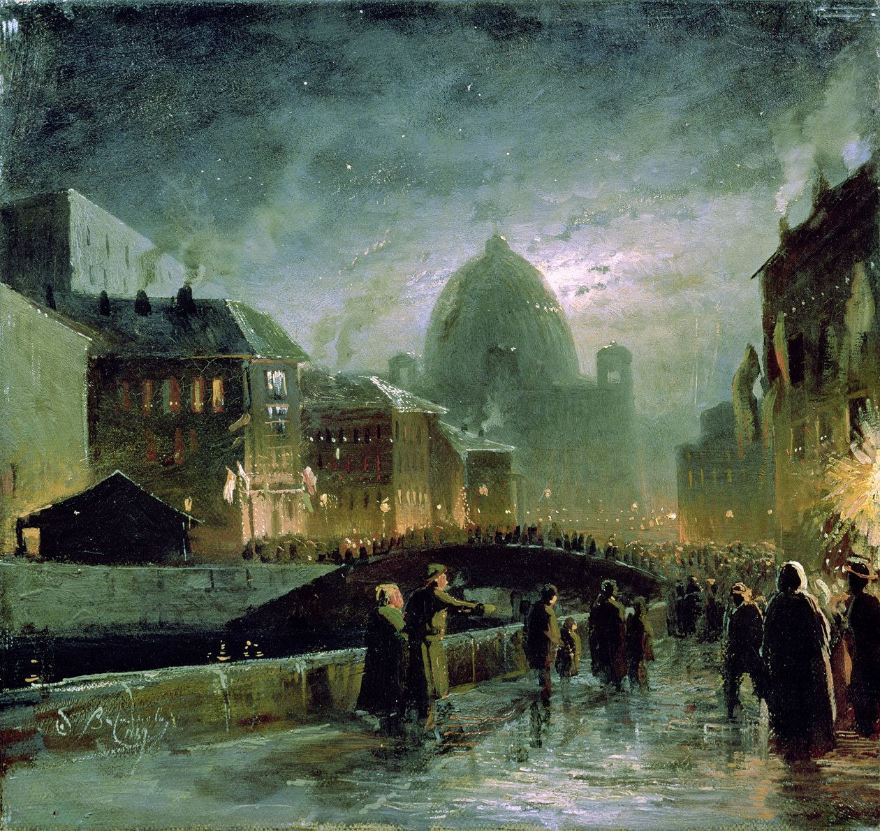 Iluminações em São Petersburgo, 1869 de Fedor Aleksandrovich Vasiliev