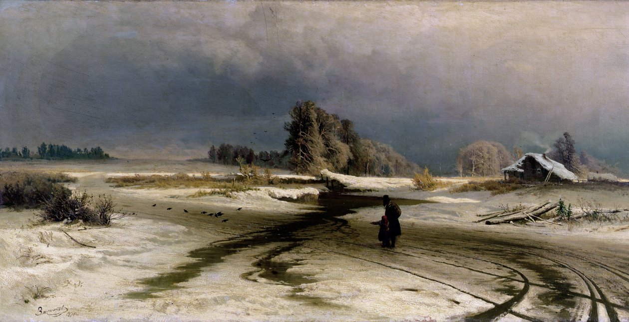 O descongelamento, 1871 de Fedor Aleksandrovich Vasiliev