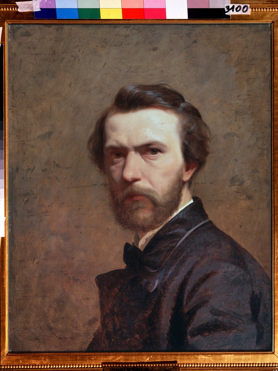 "Autoportrait" Peinture de Feodor Andreyevich Bronnikov (1827-1902) 1860-1870 Dim. 61x48 cm Galeria Estadual Tretyakov Moscovo de Fedor Andreevich Bronnikov