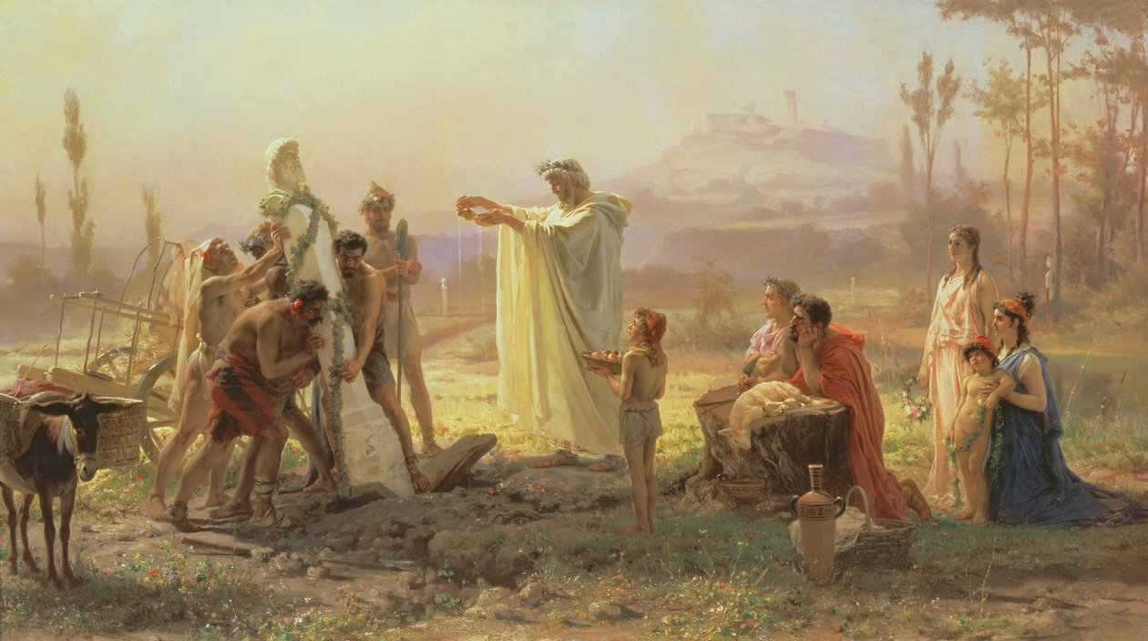 Consagração de Hermes, 1874 de Fedor Andreevich Bronnikov