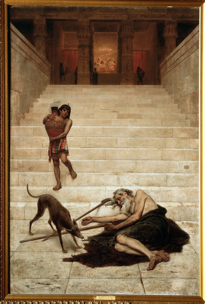 "La resurrection de Lazare" Peinture de Feodor Bronnikov (1827-1902) 1886 Galeria Regional de Arte, Tver de Fedor Andreevich Bronnikov